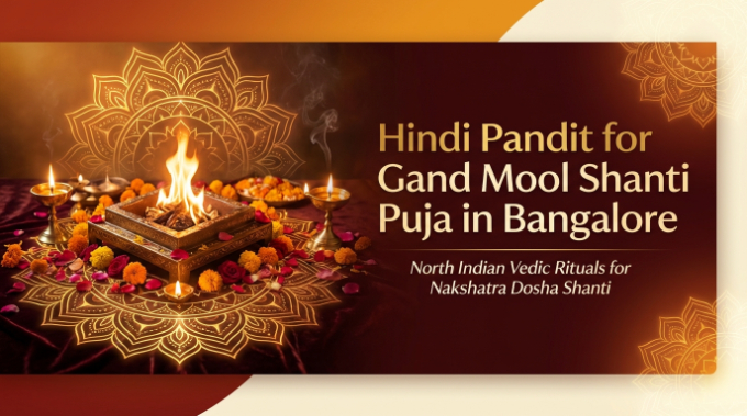 Hindi pandit in Bangalore performing Gand Mool Shanti Puja