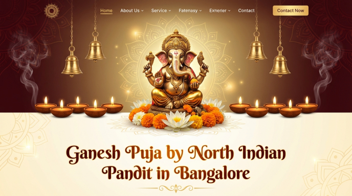 Ganesh Puja in Bangalore with a Hindi pandit from North Smart Vedik Puja