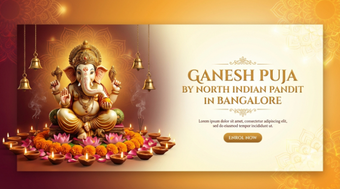 Ganesh festival style puja in Bangalore with Hindi pandit support