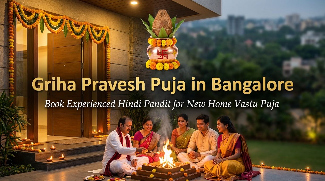 Griha Pravesh Puja in Bangalore with a Hindi pandit from North Smart Vedik Puja