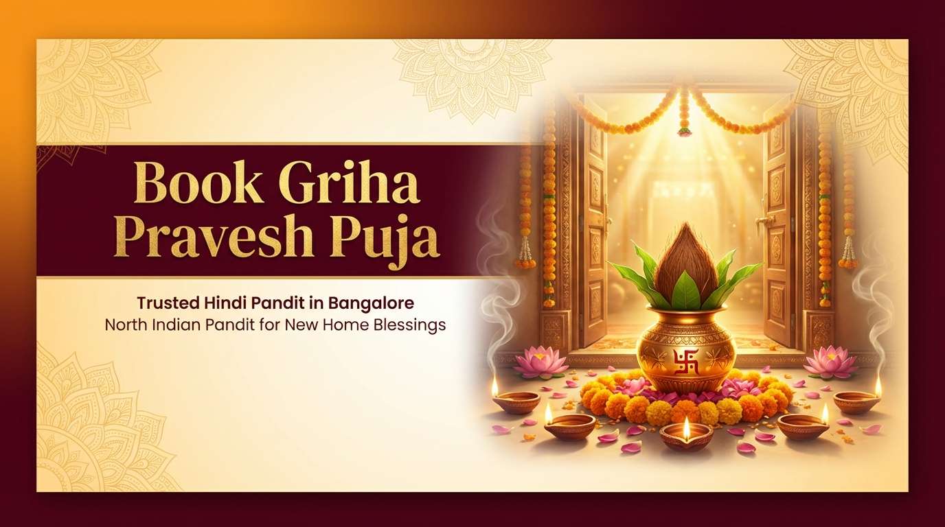 Hindi pandit in Bangalore performing Griha Pravesh Puja