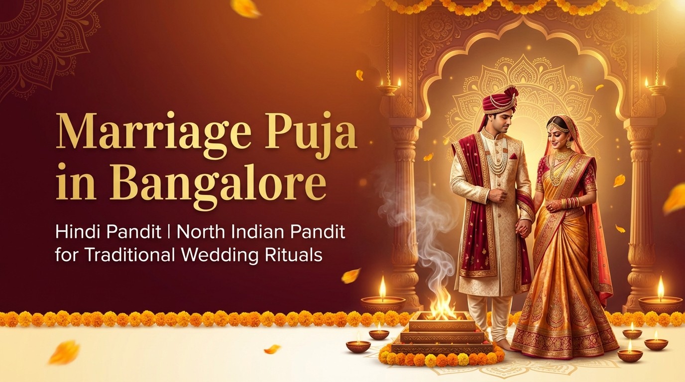Wedding mandap ceremony in Bangalore with Hindi pandit support