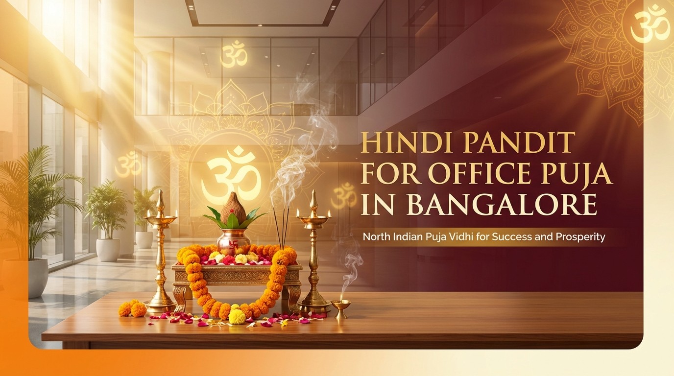 Commercial space blessing ceremony in Bangalore with North Smart Vedik Puja