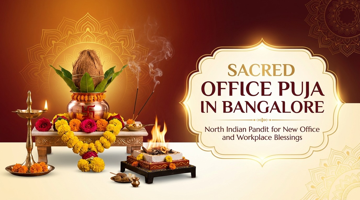 Business opening puja in Bangalore with a Hindi pandit