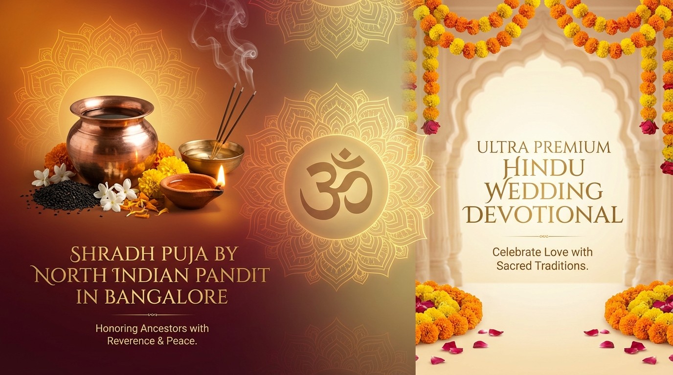 Hindi pandit in Bangalore guiding Shradh rituals