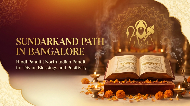 Hanuman devotional setup for Sundarkand Path in Bangalore